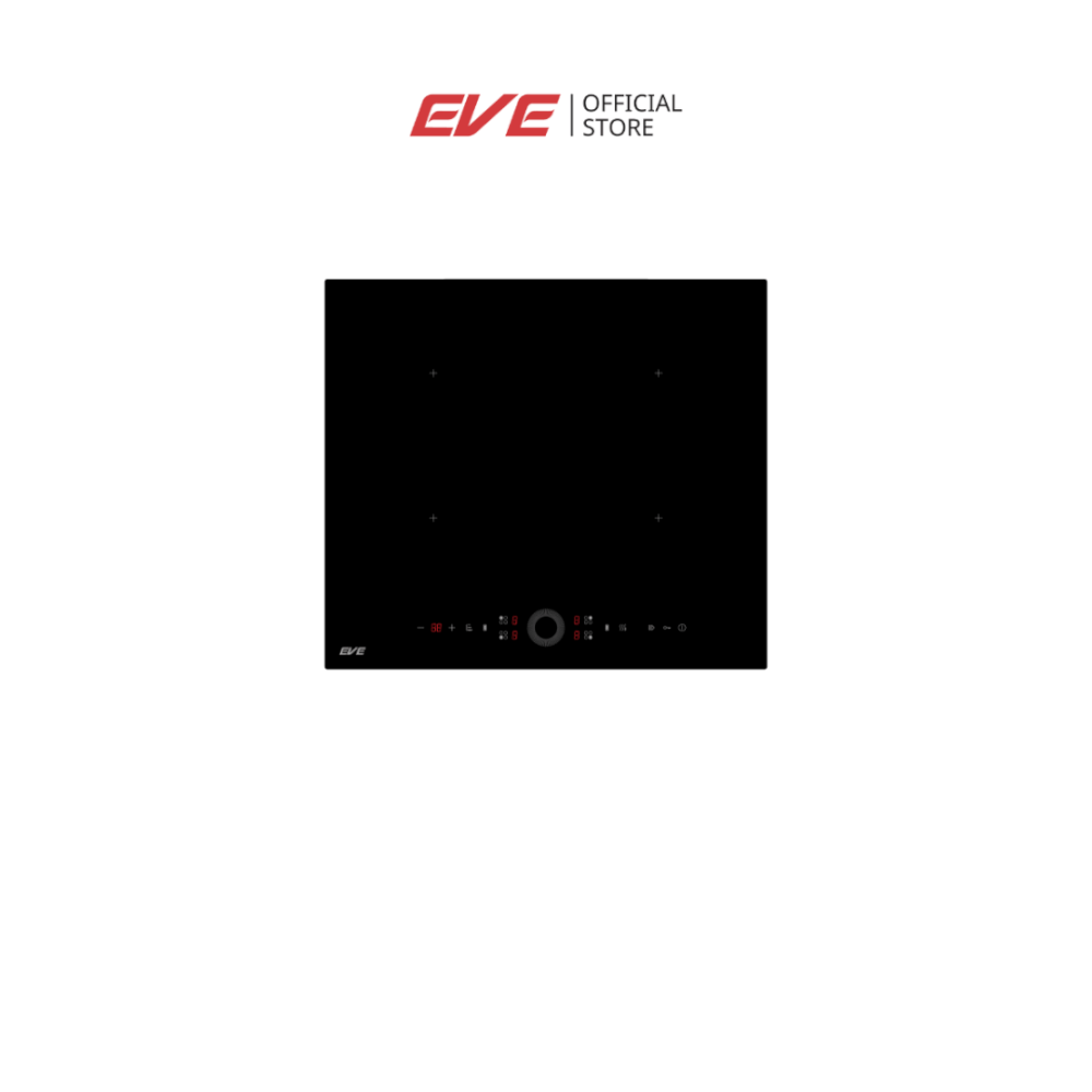 เตาฝังอินดักชั่น เตาแม่เหล็กไฟฟ้า 4 หัว EVE รุ่น HB60-4INDBRIDGE/TCR ขนาด 60 ซม. สีดำ